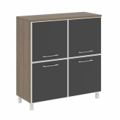 Yalta Шкаф квадратный LT.SD-1.2 R black Вяз/Стекло black 1098*452*1168