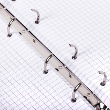 Тетрадь на кольцах А5 175х220 мм, 120 л., пластик, с резинкой, BRAUBERG, Синий, 404617