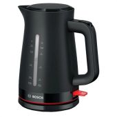 Чайник BOSCH TWK3M123, 1,7 л, 2400 Вт, закрытый нагревательный элемент, пластик, черный