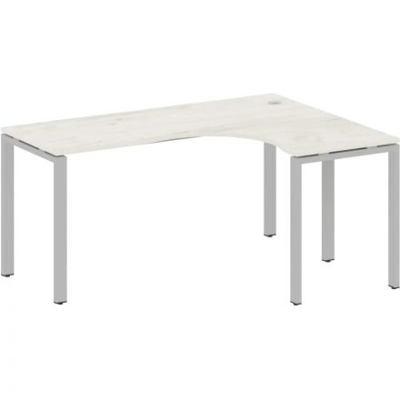 Стол Metal System St эрг пр. П-обр. м/к БП.СА-4Пр 1600x1200x750 Дуб Нав/Сер