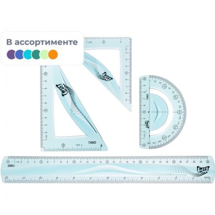 Набор чертежный Deli EH23 больш:лин 30см,угольн 13 и9см,трансп10см,гибк,асс Набор чертежный Deli EH23 больш:лин 30см,угольн 13 и9см,трансп10см,гибк,асс