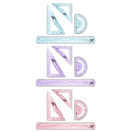 Набор чертежный Deli EH23 больш:лин 30см,угольн 13 и9см,трансп10см,гибк,асс Набор чертежный Deli EH23 больш:лин 30см,угольн 13 и9см,трансп10см,гибк,асс