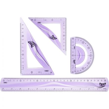 Набор чертежный Deli EH23 больш:лин 30см,угольн 13 и9см,трансп10см,гибк,асс Набор чертежный Deli EH23 больш:лин 30см,угольн 13 и9см,трансп10см,гибк,асс