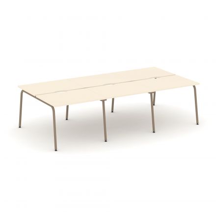 Estetica Рабочая станция на 6 мест ES.D.RS-6.1-VK Сатин/Латте металл 2940*1500*750