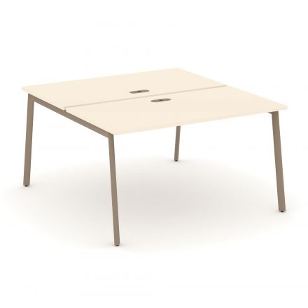 Estetica Рабочая станция на 2 места ES.D.RS-2.3-LP Сатин/Латте металл 1380*1500*750 Estetica Рабочая станция на 2 места ES.D.RS-2.3-LP Сатин/Латте металл 1380*1500*750