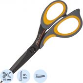 Ножницы Deli 175мм,прорезиненные ручки,лезвия из нержавеющей стали,блистер