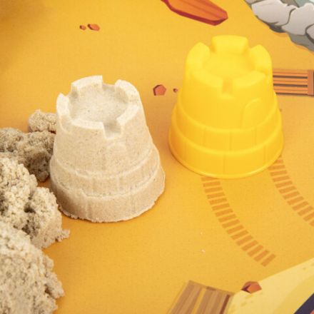 Набор кинетического песка 3 кг, "ВЕСЕЛАЯ СТРОЙКА", песочница, игрушки, формочки, BRAUBERG KIDS, 666210