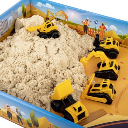 Набор кинетического песка 3 кг, "ВЕСЕЛАЯ СТРОЙКА", песочница, игрушки, формочки, BRAUBERG KIDS, 666210