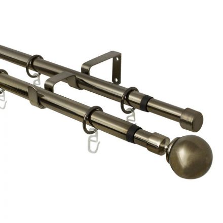 Карниз SKR телескоп. 160/320, 2-х рядный Классика, Золото антик