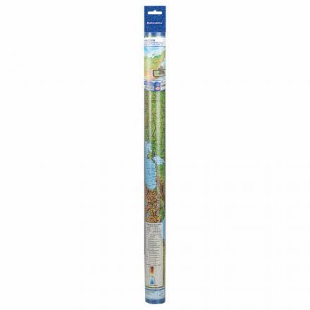 Карта России физическая 157х107 см, 1:5,5М, с ламинацией, интерактивная, европодвес, BRAUBERG, 112398