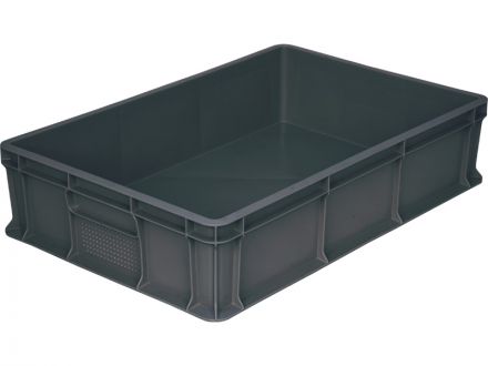 Ящик 600х400х140 мм сплошной без ручек серый морозостойкий