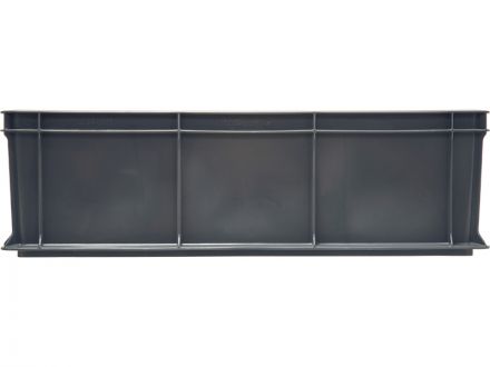 Ящик 600х400х140 мм сплошной без ручек серый морозостойкий