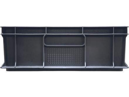 Ящик 600х400х140 мм сплошной без ручек серый морозостойкий