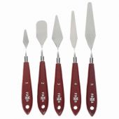 Мастихины кованые ГАММА "Студия", набор 5 штук, картонная упаковка, европодвес, 2131018_01_03 Мастихины кованые ГАММА "Студия", набор 5 штук, картонная упаковка, европодвес, 2131018_01_03