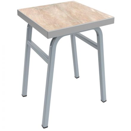 Табурет MET_пластик мрамор беж/серый Табурет MET_пластик мрамор беж/серый