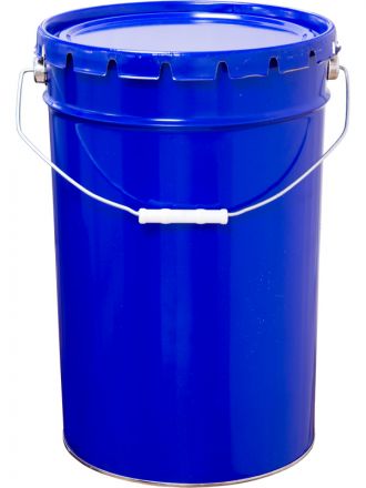 Ведро металлическое 27 л синий цвет крышка-корона