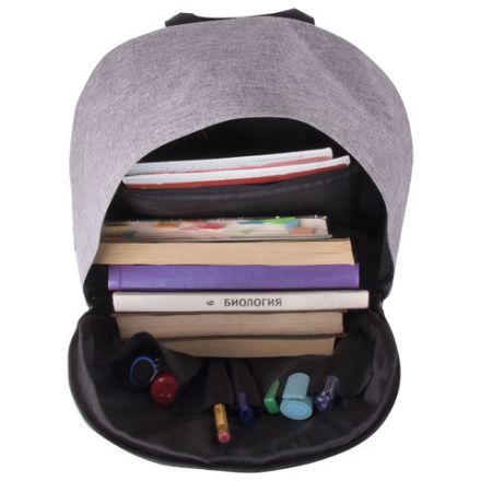 Рюкзак BRAUBERG URBAN универсальный, "Grey Melange", серый, 43х30х17 см, 228842 Рюкзак BRAUBERG URBAN универсальный, "Grey Melange", серый, 43х30х17 см, 228842