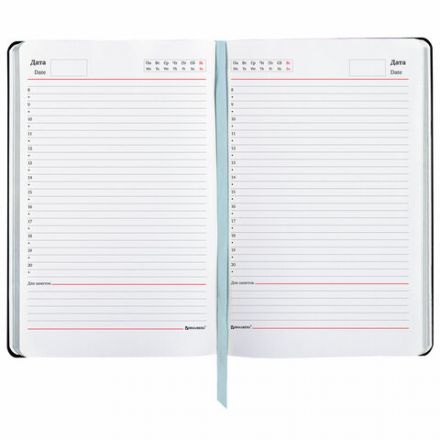 Ежедневник недатированный B6 (127х186 мм), BRAUBERG VISTA, под кожу, гибкий, 136 л., "Spirit", 112117