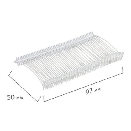 Соединители-биркодержатели пластиковые для игловых пистолетов, стандартная игла, 50 мм, 5000 шт., BRAUBERG, 291043 Соединители-биркодержатели пластиковые для игловых пистолетов, стандартная игла, 50 мм, 5000 шт., BRAUBERG, 291043