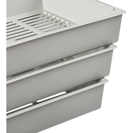 Лоток для бумаг горизонтальный Attache решетчатый серый