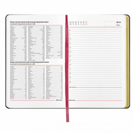 Ежедневник недатированный А5 (138х213 мм), BRAUBERG VISTA, под кожу, гибкий, 136 л., "Pomegranate", 112022