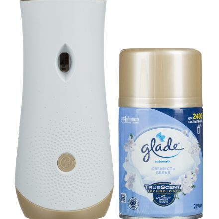 Освежитель воздуха автоматический Glade Automatic+смен.бал Свеж бел 269мл