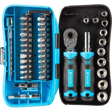 Отвертка с набором бит, 40 предметов TOPFORT (9113140)