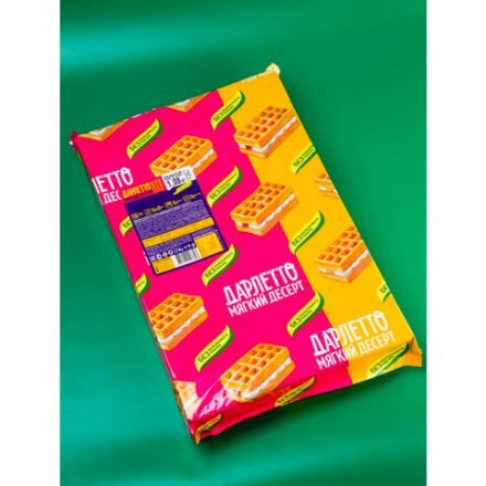 Вафли мягкие с суфле ДАРЛЕТТО со вкусом вишни, 1,08 кг