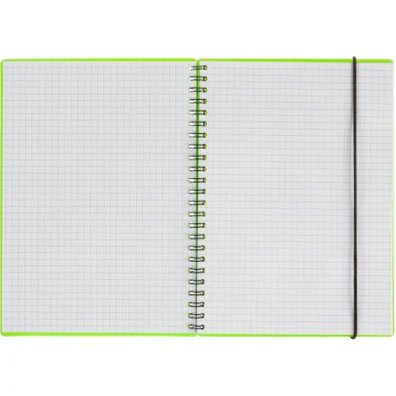 Бизнес-тетрадь Тетрадь Attache Неон А5 80л, кл.спираль, обл. тонкий пластик, зеленый Бизнес-тетрадь Тетрадь Attache Неон А5 80л, кл.спираль, обл. тонкий пластик, зеленый