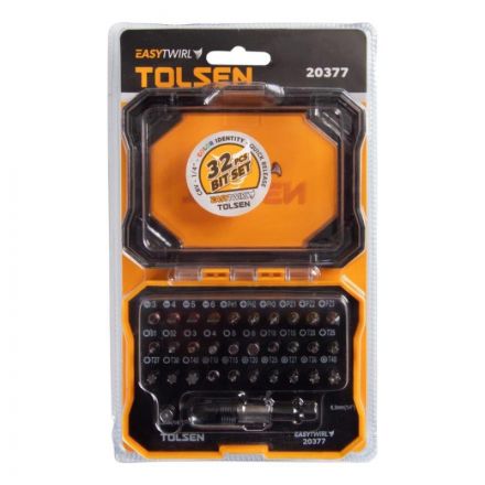 Набор бит 1/4,PH,PZ,Hex,Torx,Slotted,TorxTR,Square,32предм.TOLSEN