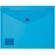 Папка-конверт на кнопке А5 синяя 0.18 мм (10 штук в упаковке)