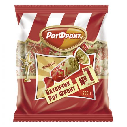 Конфеты Рот Фронт Батончики 250 г Конфеты Рот Фронт Батончики 250 г