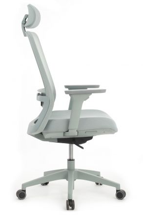 Кресло WORK W-218C blue Голубой пластик/Голубая сетка 65-64-113-123