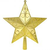 Верхушка на елку Праздничная звезда, золотая, 23 см НУ-4401