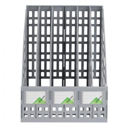 Лоток вертикальный для бумаг СТАММ сборный, 5 отделен, серый ЛТВ-63723/ЛТ84 Лоток вертикальный для бумаг СТАММ сборный, 5 отделен, серый ЛТВ-63723/ЛТ84