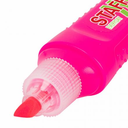 Текстовыделитель STAFF "EVERYDAY HL-707", РОЗОВЫЙ, линия 1-5 мм, скошенный наконечник, 152544