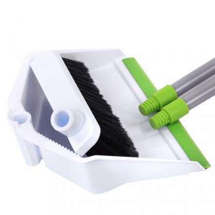Совок для мусора + щетка, рукоятки 80 см с резьбой, пластик, зелено-белый, "ЛЕНИВКА", ЛЮБАША, 603616 Совок для мусора + щетка, рукоятки 80 см с резьбой, пластик, зелено-белый, "ЛЕНИВКА", ЛЮБАША, 603616