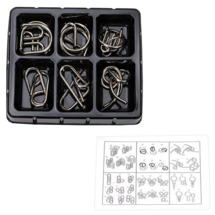 Головоломки металлические ЗОЛОТАЯ СКАЗКА (уровень сложности "ПРОФИ"), набор 6 штук, 662090