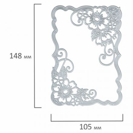 Нож "Цветочная рамка" для Машинки для вырубки и тиснения ОС-5, 105х148 мм, ОСТРОВ СОКРОВИЩ, 663819, 861-132-015 Нож "Цветочная рамка" для Машинки для вырубки и тиснения ОС-5, 105х148 мм, ОСТРОВ СОКРОВИЩ, 663819, 861-132-015