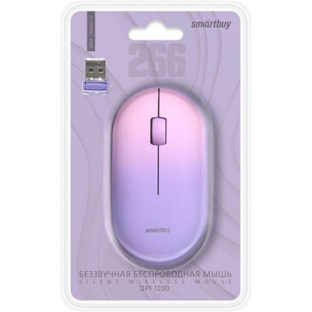 Мышь компьютерная Smartbuy 266AG беспровод фиолет градиент (SBM-266AG-V)/40