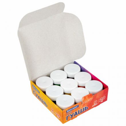 Гуашь BRAUBERG "ART ПЕЙЗАЖ", 9 цветов по 20 мл, 192556 Гуашь BRAUBERG "ART ПЕЙЗАЖ", 9 цветов по 20 мл, 192556