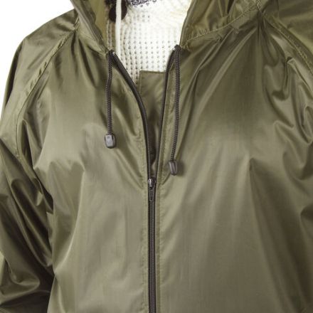 Дождевик-плащ цвета хаки на молнии многоразовый с ПВХ-покрытием, размер 52-54 (XL), рост 170-176, ГРАНДМАСТЕР, 610847