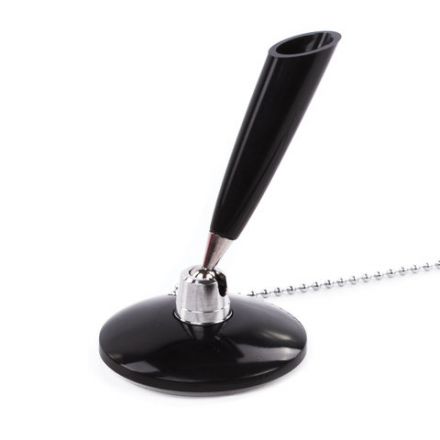 Ручка шариковая настольная BRAUBERG "Стенд-Пен Блэк1", СИНЯЯ, цепочка, корпус черный, линия письма 0,5 мм, 140889 Ручка шариковая настольная BRAUBERG "Стенд-Пен Блэк1", СИНЯЯ, цепочка, корпус черный, линия письма 0,5 мм, 140889