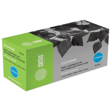 Картридж лазерный CACTUS (CS-CF450A) для HP Color LJ M652dn/M653dn/M681dh, черный, ресурс 12500 стр.