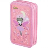 Пенал №1School Фея 2 отд., ткань, 190х110 мм, ПКТ 11-20
