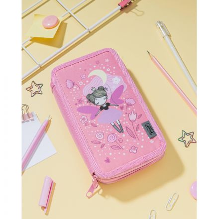 Пенал №1School Фея 2 отд., ткань, 190х110 мм, ПКТ 11-20 Пенал №1School Фея 2 отд., ткань, 190х110 мм, ПКТ 11-20