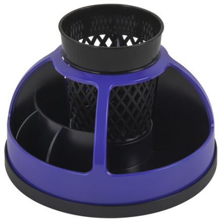 Подставка-органайзер STAFF "Attraction", 9 отделений, вращающаяся, черная/фиолетовая, 238320