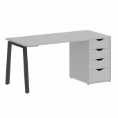 Home Office Стол письменный VR.SP-3-158.4.A Серый/Антрацит металл 1580*720*750