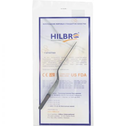 Пинцет ушной анатомический, 140х1,5 мм Hilbro