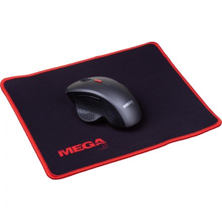 Коврик для мыши  HMP0010 резина+ткань/25х21х0,2/черный, красный